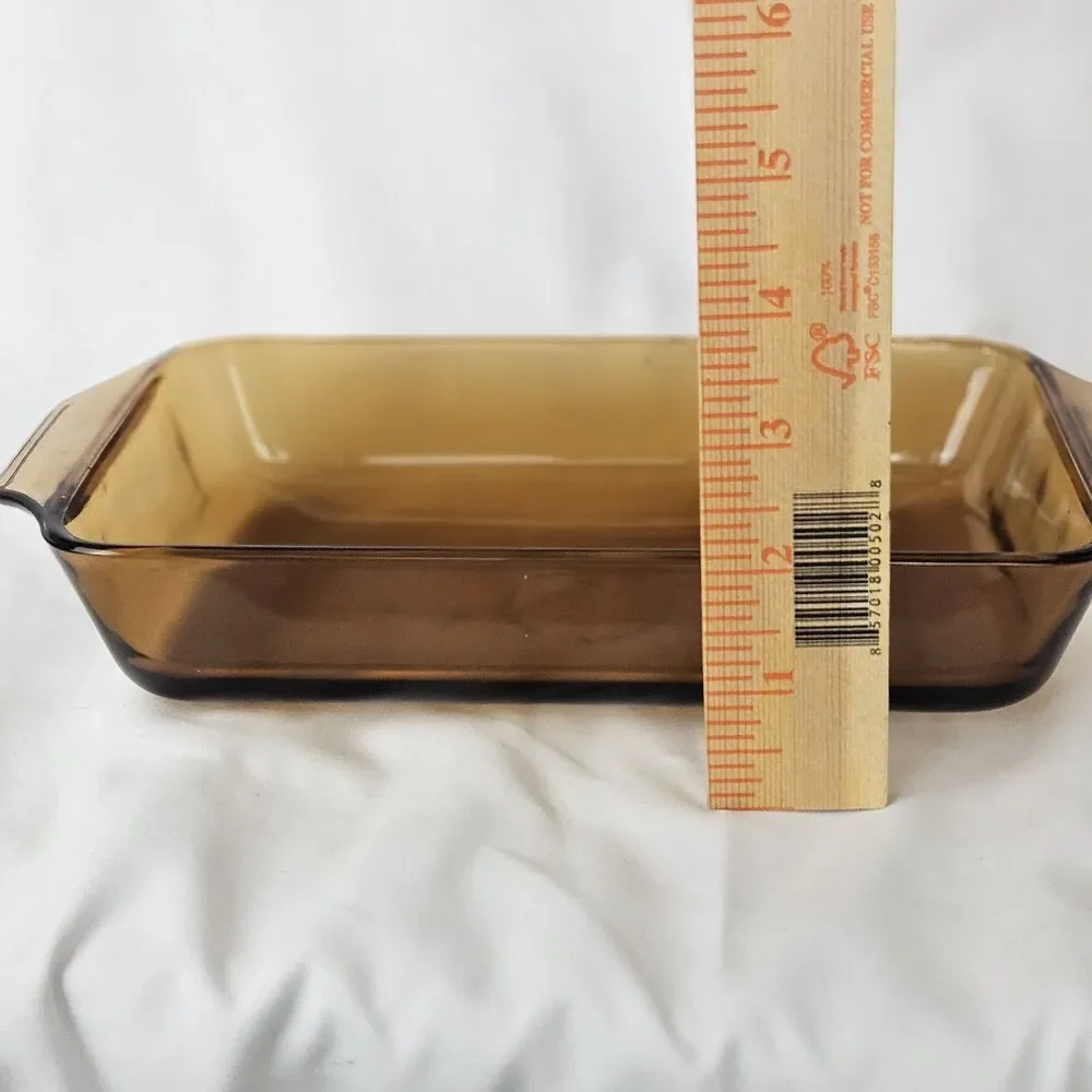Vintage Anchor Hocking Amber Glass Loaf Pan, #427.